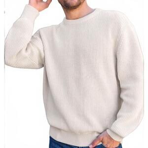 NEW ALEX CRANE men's bay sweater in cream